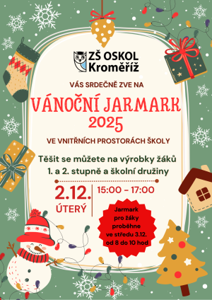Pozvánka na školní vánoční jarmark