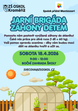 Jarní brigáda - záhony dětem